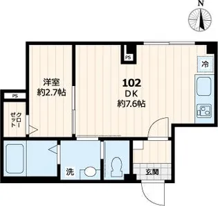 グランパーク本所【102号室号室】の間取り