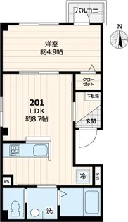 グランパーク本所【201号室号室】の間取り
