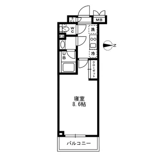 レジディア亀戸【10階】の間取り