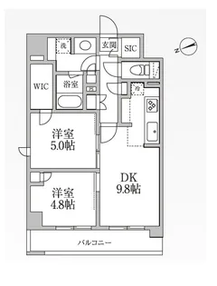 レジディア新御徒町Ⅱ【12階】の間取り