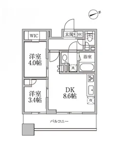 レジディア新御徒町Ⅱ【11階】の間取り