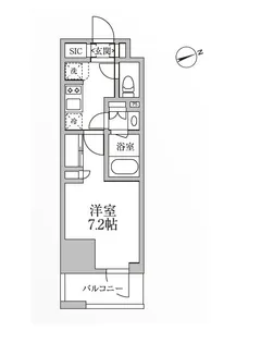 レジディア新御徒町Ⅱ【6階】の間取り