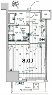 メイクスデザイン門前仲町GARDEN【10階】の間取り