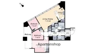 勝どきザ・タワー【21階】の間取り