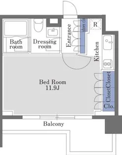 ドゥーエ日本橋【0802号室】の間取り
