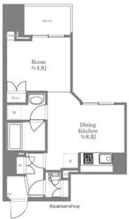 アプレシティ日本橋小伝馬町【6階】の間取り