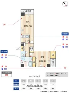 アーバイル新日本橋【6階】の間取り
