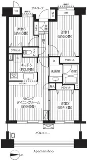 パークビューステージ東陽町【3階】の間取り