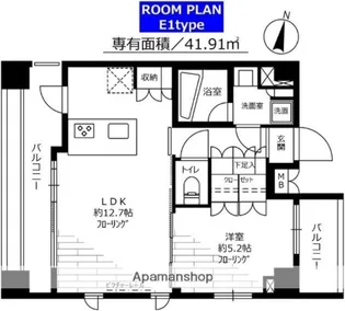 ステージグランデ錦糸町【7階】の間取り