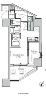 ONE ROOF RESIDENCE KIBA EAST【6階】の間取り