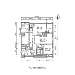 東雲キャナルコートCODAN19号棟【7階】の間取り