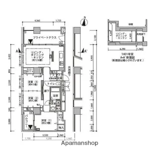 東雲キャナルコートCODAN19号棟【14階】の間取り