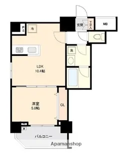 東京都台東区浅草6丁目【マンション】の間取り