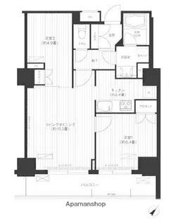 コスモグラン勝どき【4階】の間取り