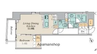 東京都江東区平野1丁目【マンション】の間取り