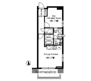 パークキューブ上野【14階】の間取り