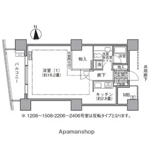 アクティ汐留【12階】の間取り