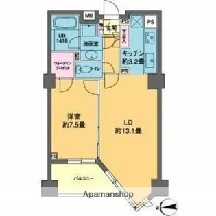 カスタリア高輪【3階】の間取り