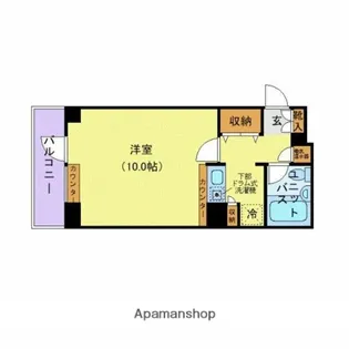 メゾン・ド・ヴィレ日本橋中洲【8階】の間取り