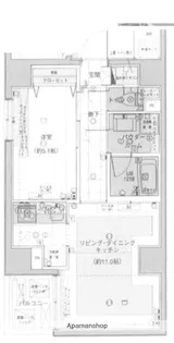 パークヴィスタ日本橋浜町【3階】の間取り