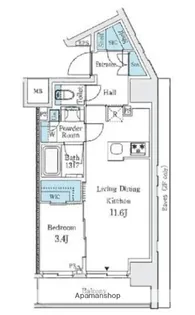 プライマル御茶ノ水【11階】の間取り