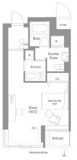 フラッツ東陽【7階】の間取り