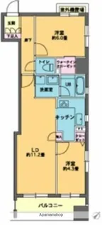 カスタリア人形町【4階】の間取り