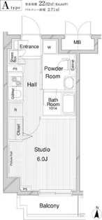 メインステージ錦糸町Ⅱ【6階】の間取り