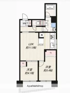 インプルーブ上野松が谷【2階】の間取り
