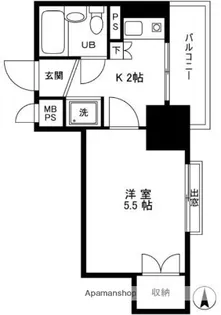 ライオンズマンション鶯谷第3【8階】の間取り