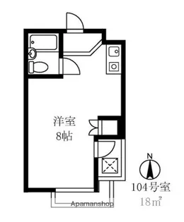 フラット本郷【1階】の間取り