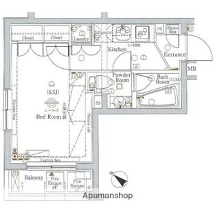 AXAS豊洲アジールコート【3階】の間取り