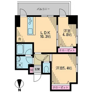 クレドラテース白河【3階】の間取り