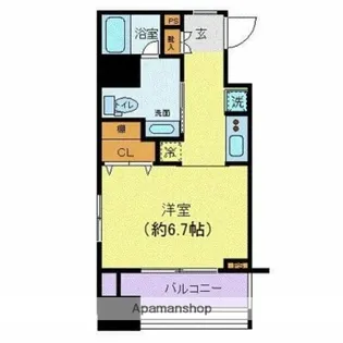ベルファース水天宮前【9階】の間取り