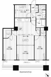 晴海アイランドトリトンスクエアビュータワー1号棟【6階】の間取り