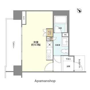 ファミールグラン銀座4丁目オーセンティア【10階】の間取り
