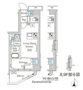 パークアクシス木場キャナル イースト【2階】の間取り