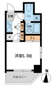 グローバン森下【0201号室】の間取り