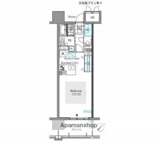 ロイヤルパークス豊洲【8階】の間取り