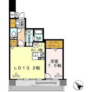 ロイヤルパークス豊洲【4階】の間取り