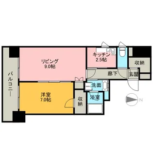 アリュージュ両国【14階】の間取り