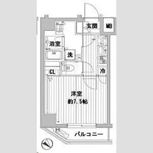 メイクスデザイン門前仲町Ⅱ【10階】の間取り