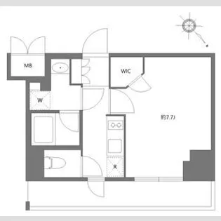 ケーディーエックスレジデンス豊洲【6階】の間取り
