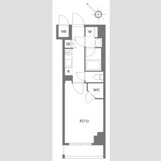 ケーディーエックスレジデンス豊洲【6階】の間取り