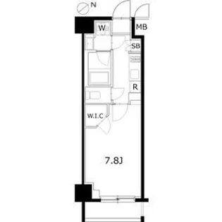 ケーディーエックスレジデンス豊洲【2階】の間取り