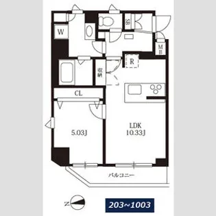 マキシヴ浅草【8階】の間取り