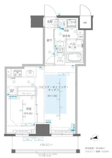 ZOOM浅草WEST【12階】の間取り