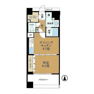 レクセルステージ東京【4階】の間取り