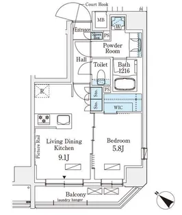 ベルファース人形町【4階】の間取り