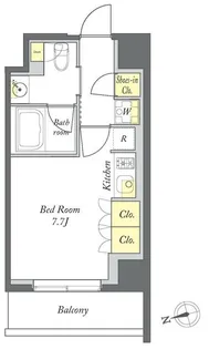 プライムメゾン清澄白河【3階】の間取り